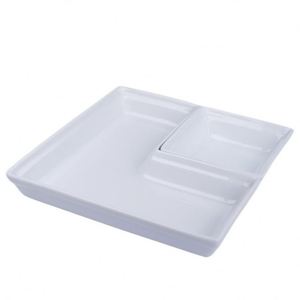 Fabricant d'assiettes, de croustilles et de snack plateau décoratif <span class=keywords><strong>carré</strong></span> <span class=keywords><strong>blanc</strong></span> de service - Product Image 4