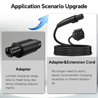 Nouveau câble d'extension de charge pour véhicules électriques Type 2 vers NACS, 32A, 7M, 250V AC, pour véhicules électriques standard NACS
