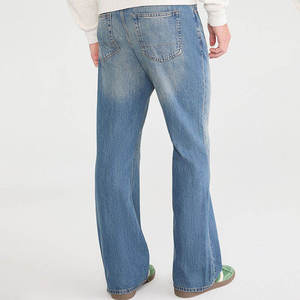 Jeans de Mezclilla Azul Vintage para Hombre, Estilo Casual, Corte Recto, Tela de Algodón Crudo, Jeans Personalizados para Hombre - Product Image 2