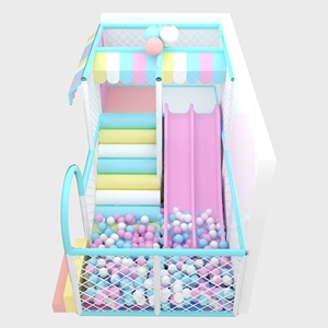 Preschools Indoor Family Naughty Castle Featuring <b>Small</b> <b>Slide</b> Ball Pool Macaron Themed Amusement Kids Indoor Playground - Product Image 3