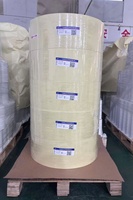 Rollo de Papel para Códigos de Barras Ovalado, Autoadhesivo, Imprimible por Transferencia Térmica, con Base de Silicona Amarilla de 80 g/m², Superficie Lisa Especial, Formato A4