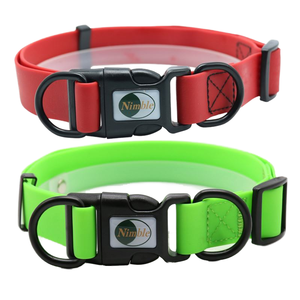 经典防水环保 PVC 狗项圈，带安全绳，适合中小型犬户外玩耍 - Product Image 1