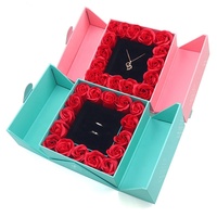 Coffret Cadeau de Bijoux Rose Éternelle Préservée avec 16 Roses, Rouge à Lèvres et Collier – Idéal pour Anniversaire, Saint-Valentin, Fête des Mères 2026