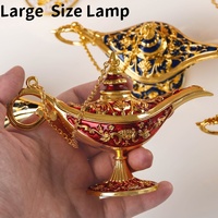 En çok satan pirinç kazınmış Aladdin lamba altın bitmiş Vintage tasarım masa dekoratif Aladdin chichilamba arapça tarzı