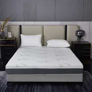 Matelas en mousse à mémoire de forme en bambou hypoallergénique de 18cm, soutien respirant, sensation ferme, matelas en charbon de bambou