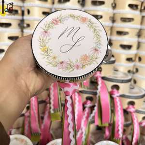 ชุดเครื่องดนตรีไม้ กลองแต่งงาน ริบบิ้นหลากสีแบบกำหนดเอง กลองมือสำหรับงานแต่งงาน กลองสำหรับโบสถ์ กลองแบบสั่งทำพิเศษ ราคา - Product Image 5