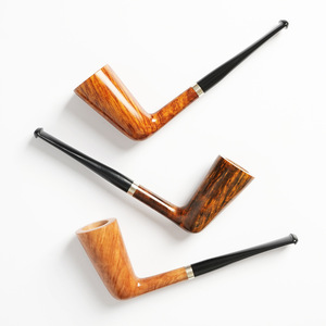 MUXIANG Briarwood Smoking Pipe Bent Type 3mm Vulcanized Rubber Mouthpiece Handmade Tobacco Pipe - Product Image 3