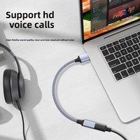 Adaptador USB Macho a Tipo-C Hembra para Computadora/Laptop, Modelo Y20 de Cobre, Cable Convertidor para Auriculares Digitales