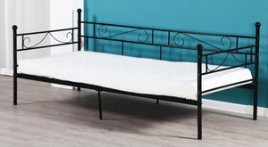 <span class=keywords><strong>Lit</strong></span> double <span class=keywords><strong>en</strong></span> <span class=keywords><strong>fer</strong></span> <span class=keywords><strong>forgé</strong></span> simple, design moderne, <span class=keywords><strong>noir</strong></span>, rustique, bon marché, soudé, à vendre - Product Image 3