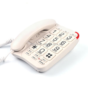Téléphone analogique <span class=keywords><strong>filaire</strong></span> Téléphone fixe à gros boutons avec haut-parleur pour personnes âgées - Product Image 1
