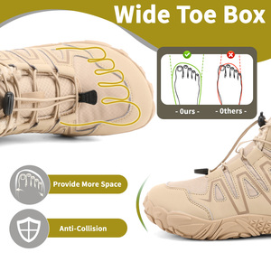 <span class=keywords><strong>Bottes</strong></span> d'hiver pour la neige, large boîte à orteils, chaussures minimalistes, zéro dénivelé, chaussures de randonnée pieds nus pour femmes et hommes - Product Image 2