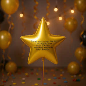 Globos Estrella Dorada Grandes de Aluminio con Diseño de Explosión Estelar Mágica para Decoraciones de Bodas y Aniversarios - Product Image 2
