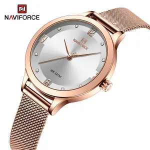 NAVIFORCE 5023 RGW女式手表奢华时尚顶级防水手表不锈钢表带女士礼品