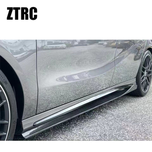For CLA-Class W117 C117 R Style Real Carbon Fiber Side Skirts 2013-2020 - Product Image 5