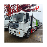 Camion compacteur de déchets d'occasion en bon état avec moteur diesel, camion de collecte et de transport de déchets à vendre