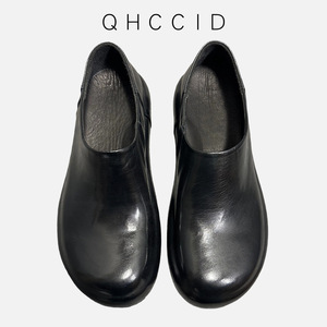 Mocasines de Piel Genuina para Hombre, Negros, de Tacón Bajo, Transpirables, Casuales, de Color Sólido, Moda Juvenil - Product Image 3