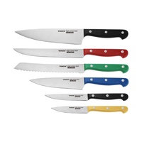 Ensemble de couteaux colorés pour viande volaille et fruits frais chef trancheuse pain utilitaire paring set