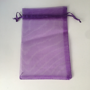 100PCS <strong>Small</strong> Mesh <strong>Bags</strong> <strong>White</strong> 9x12cm Glossy Surface with Drawstring logo Printing Available Organza Packaging Materials for Gifts - Product Image 4