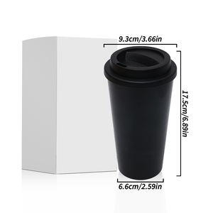 Taza de Viaje <span class=keywords><strong>para</strong></span> Café Helado de Marca Popular, de 16 Onzas, Cónica, Portátil, de Plástico PP de Doble Pared, Reutilizable, Apta <span class=keywords><strong>para</strong></span> Lavavajillas, con Aislamiento Térmico de 6 Horas - Product Image 6