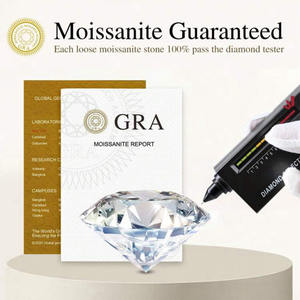 Perhiasan mewah perak murni S925 murni Vvs 1 2 karat bentuk bulat cincin janji pernikahan Moissanite untuk wanita - Product Image 5