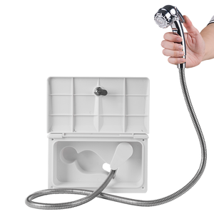 Boîte de douche extérieure pour camping-car avec serrure, kit de douche extérieure pour <span class=keywords><strong>caravane</strong></span> en ABS avec <span class=keywords><strong>douchette</strong></span> à main - Product Image 1