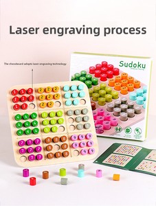 Gioco Sudoku in Legno Ecologico Senza Bordi Sfilacciati per Bambini 4-6 Anni, Giocattolo Educativo per l'<span class=keywords><strong>Apprendimento</strong></span> Precoce della <span class=keywords><strong>Matematica</strong></span> e l'Allenamento Mentale - Product Image 6