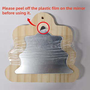 Nichoir en bois non fini à faire soi-même, avec un support pour oiseaux, un miroir et des bols d'alimentation en acier inoxydable, mangeoire à oiseaux en bois intelligente - Product Image 3