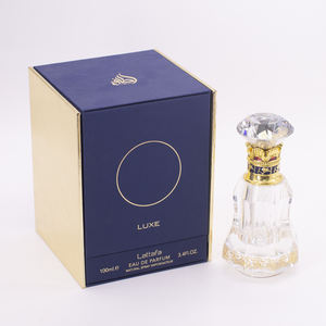 제조 주문 골드 네이비 블루 크리스마스 새해 패키지 단단한 판지 종이 포장 선물 세트 향수 상자 - Product Image 4