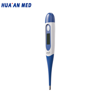 Termometer Digital Medis Klinis Tahan Air Fleksibel untuk Dewasa dan Bayi, Pengukuran Oral, Rektal, dan Ketiak, Harga Grosir Pabrik HUAAN MED