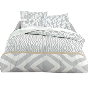 Phong cách comforters khách sạn mềm bộ đồ giường đặt sợi nhỏ <span class=keywords><strong>Comforter</strong></span> Set Hot Bán hiện đại in ấn dệt 100% Polyester 40 hình học 3-4 - Product Image 1