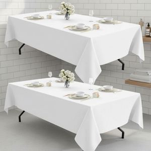 Waterproof Rectangle Tablecloth 60x102 Inch Stain Resistant Wrinkle-Free Polyester Fabric <b>Table</b> Cover for - Product Image 2