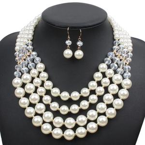 Parure de bijoux africains de style vintage, <span class=keywords><strong>collier</strong></span> <span class=keywords><strong>pas</strong></span> <span class=keywords><strong>cher</strong></span> avec grandes pierres précieuses, <span class=keywords><strong>collier</strong></span> simple et tendance - Product Image 1