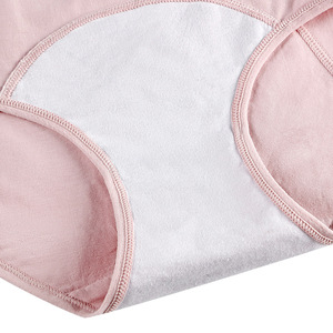 Bragas de algodón para mujer, ropa interior de tiro bajo, bragas de menstruación a prueba de fugas, bragas menstruales de talla grande para adolescentes - Product Image 4