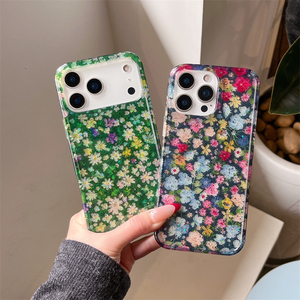 เคสโทรศัพท์ลายดอกไม้ไล่สีรุ้งแบบเลเซอร์ สำหรับ iPhone 18 17 16 15 Pro Max ประดับกลิตเตอร์วิบวับ ดีไซน์ IMD สีสันสดใส ฝาหลังเลเซอร์ สำหรับสาวๆ - Product Image 1