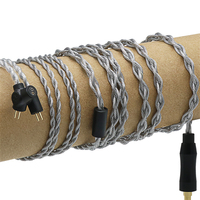 Microphone à bras long détachable, câbles en graphène plaqué argent OFC, fils pour casque audio de jeu, plusieurs connecteurs disponibles