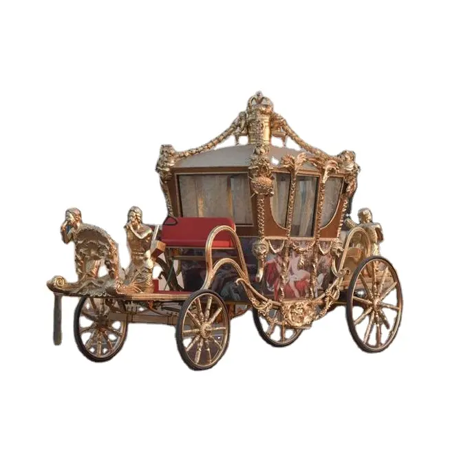 Design di lusso inghilterra stile oro stagecoach trainati da cavalli carrozze