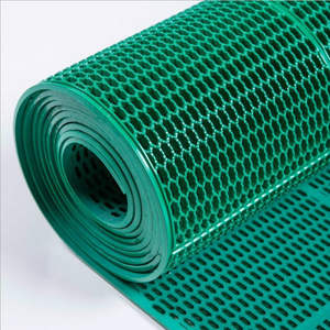 Rouleau de tapis de sol hexagonal en PVC creux pour salle de bain, cuisine, intérieur, imperméable, antidérapant, en maille plastique, rouge, gris, vert - Product Image 3
