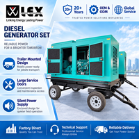 Groupe électrogène diesel silencieux sur remorque 30KW-200KW pour station de communication avec ATS 12V, personnalisation OEM ODM