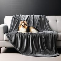 Couverture réversible imperméable, jet de flanelle douce pour le canapé-lit de chien de couples, couverture lavable anti-éclaboussures pour animaux de compagnie