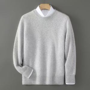 M-3XL 100% Kasjmier China Hoge Kwaliteit Heren Trui Lange Mouwen Ronde Hals Pullover Casual Heren Breiwerk Basic Effen Trui - Product Image 1