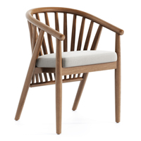 Chaise de salle à manger scandinave en rotin Silvano 06 avec structure en bois, dossier en cannage, assise moderne et confortable, mobilier pour la maison et les cafés