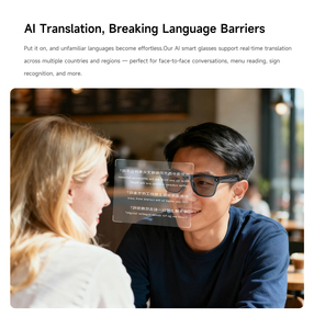AI Smart <b>Glasses</b> <b>with</b> <b>Camera</b> Recording, AI Photo Recognition, Bluetooth Calling, Smart Translation, and Voice Assistant - Product Image 6