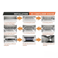 Maison conteneur à 2 étages, conteneurs préfabriqués avec dimensions personnalisables, maisons de dortoir sur site en conteneurs