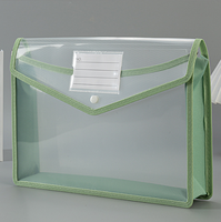 Bolsa de Documentos Transparente de Malla Bview Art, Organizador de Archivos A4/A5 con Cierre de Botón, Bolsa de Almacenamiento para Oficina y Escuela