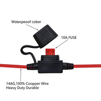 Connecteur mâle SAE 2 broches vers fiche mâle 5521 5525 DC avec câble d'extension porte-fusible