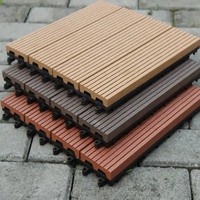 Dalles de terrasse en WPC à emboîtement facile, sans entretien, 300*300MM, pour extérieur, co-extrusion, composite extrudé, DIY