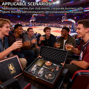 ชุดสูบบุหรี่วิสกี้ธีมบาสเกตบอล ของขวัญพรีเมียมสำหรับแฟน <span class=keywords><strong>NBA</strong></span> และผู้รู้จักวิสกี้ - Product Image 5