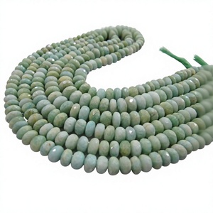Cuentas de Amazonita Verde Natural Facetadas en Forma de Rondelle de 9-10 mm, Hilo de 10 Pulgadas de Largo - Product Image 5