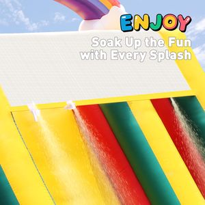 Tobogán Acuático Inflable de Grado Comercial para Niños y Adultos, Tobogán Acuático Resistente de PVC para Jardín con Soplador de Aire y Zona de Chapoteo - Product Image 3