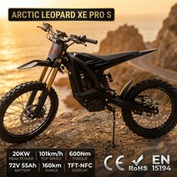 Moto tout-terrain électrique Arctic Leopard XE Pro S 72V 55Ah 20KW 600Nm 100km/h Suspension KKE NFC TFT Fabricant de motos tout-terrain